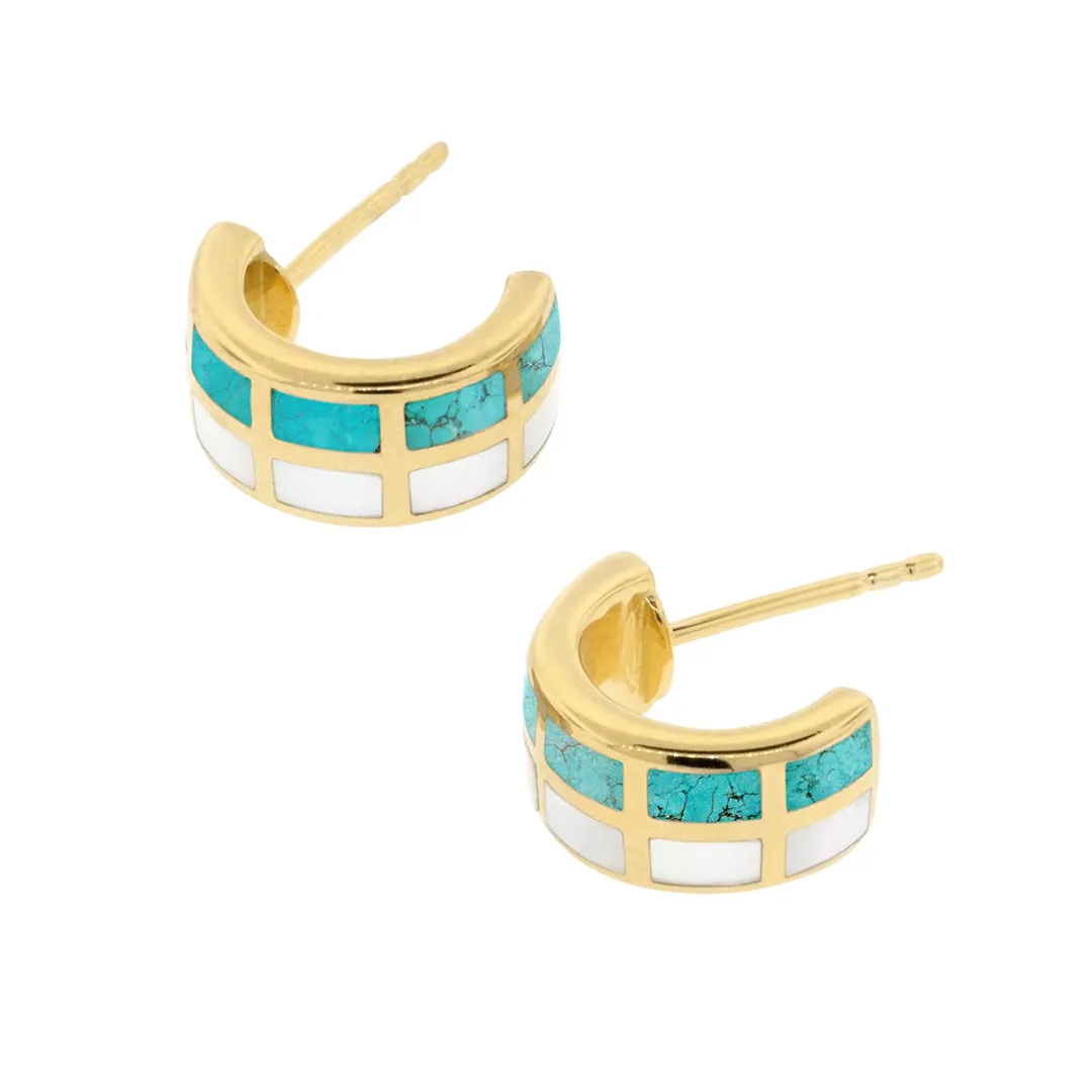 Dash Multicolor Huggie Sterling Earrings