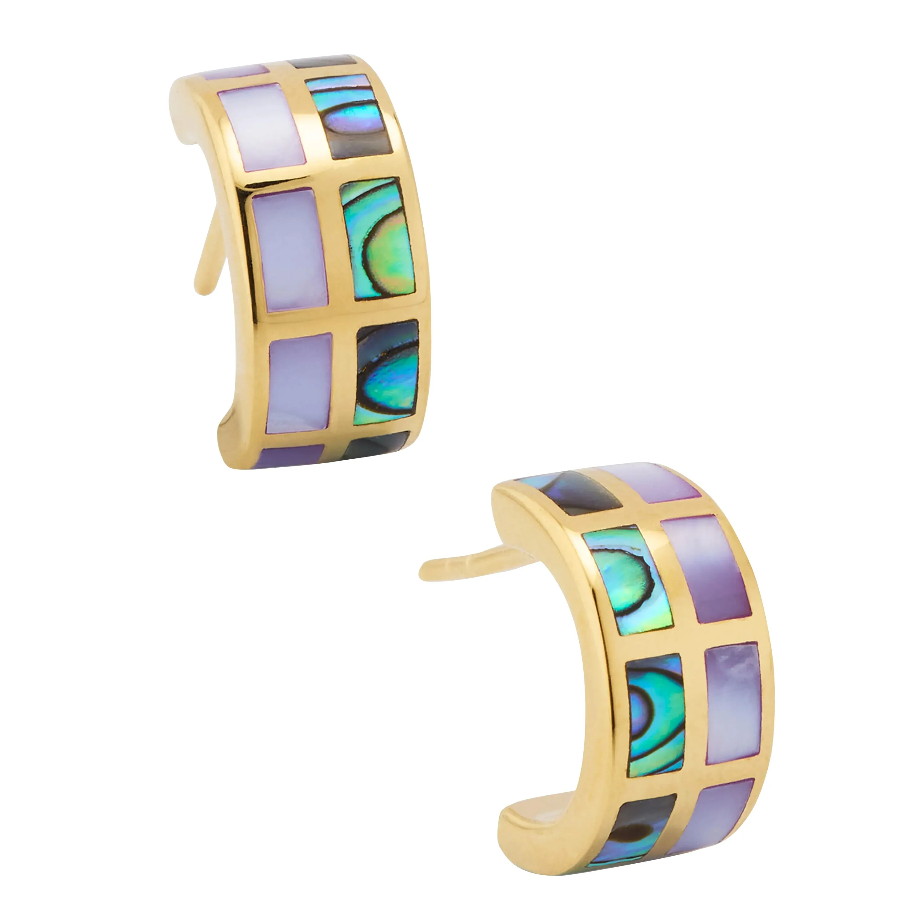 Dash Multicolor Huggie Sterling Earrings