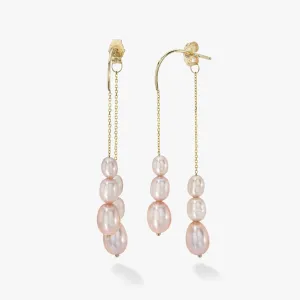 De Mira Waterfall Earrings, Blush