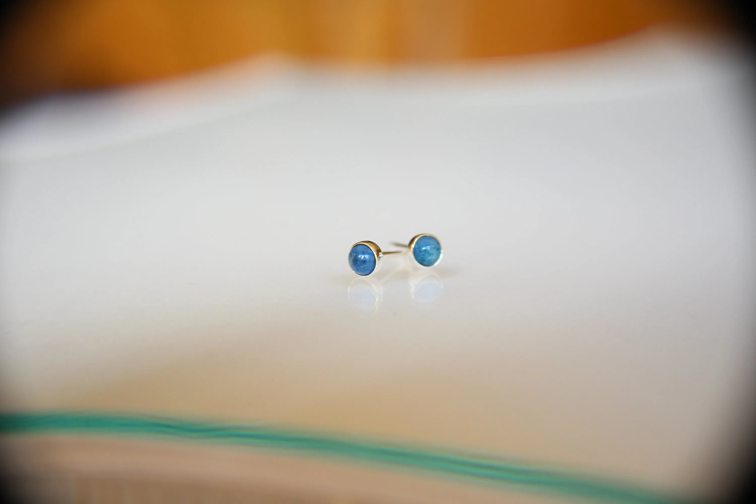 Denim Lapis Earrings, Gemstone Earrings, Sterling Earrings, Post Earrings, Denim Lapis Post Earrings, Small Earrings, Minimalist Earrings