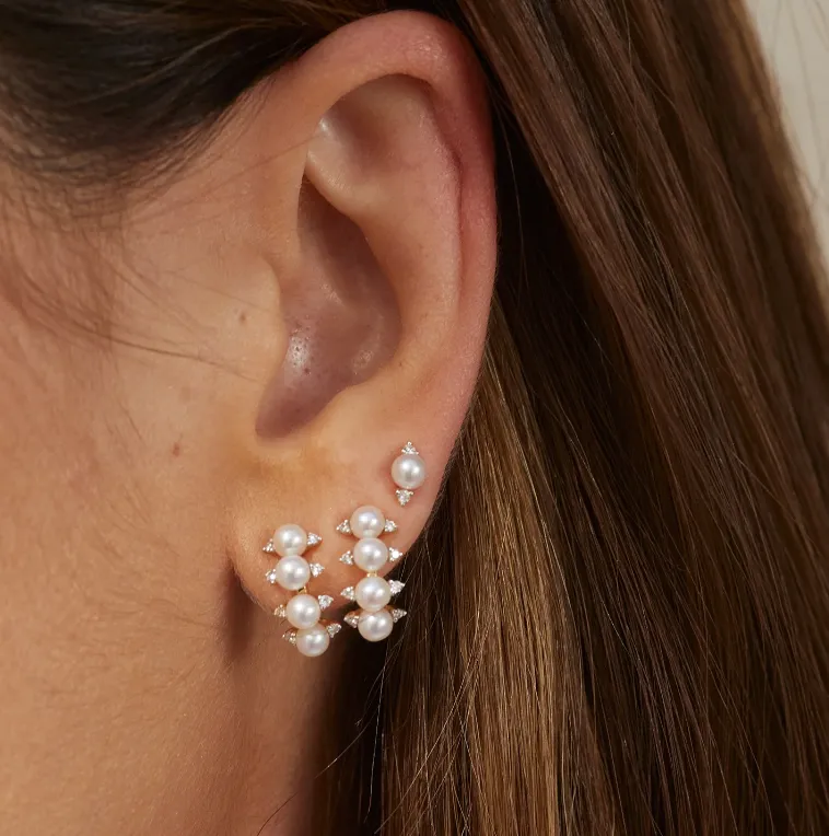 Diamond & Pearl Earrings