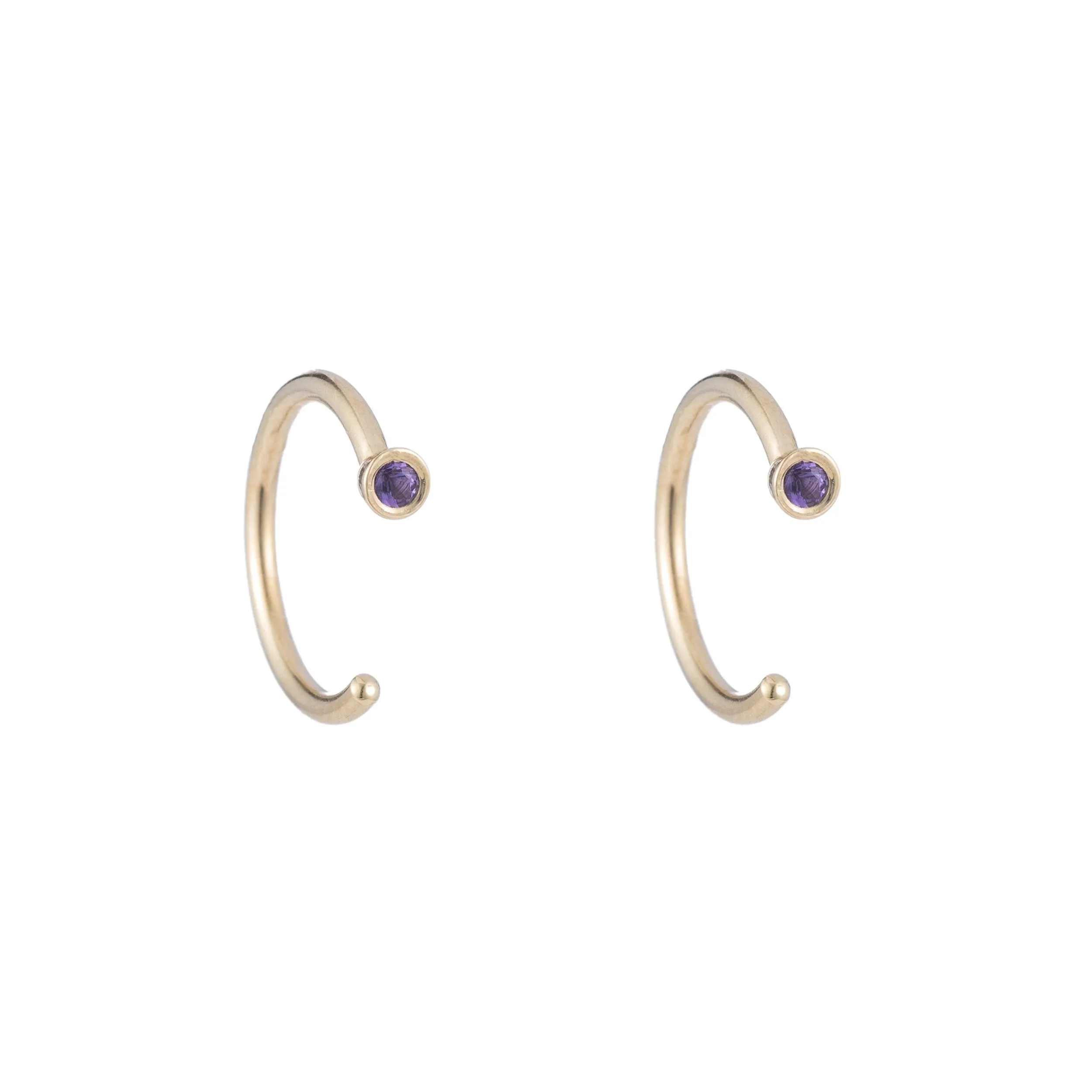 Dual Birthstone Dust Hoops