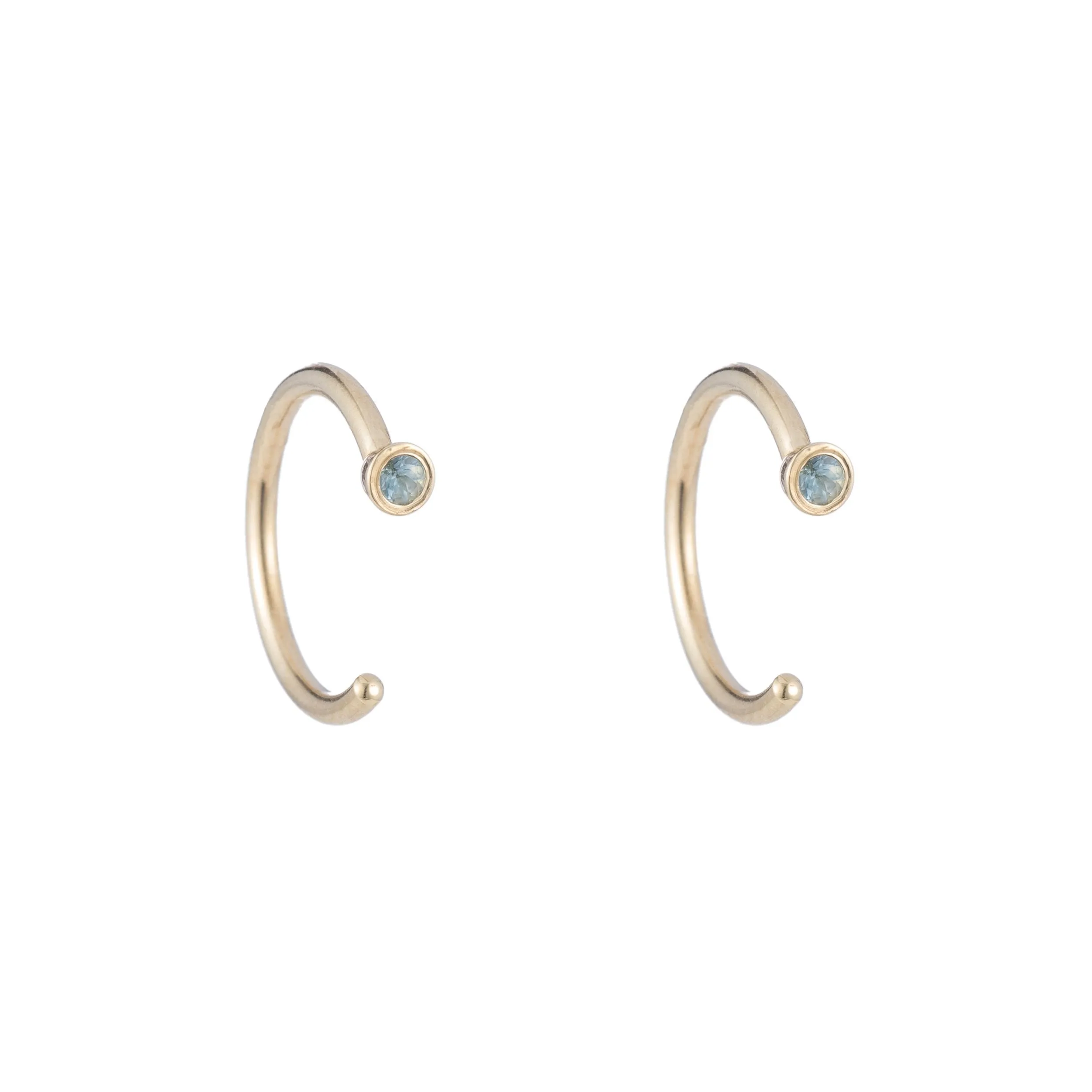 Dual Birthstone Dust Hoops