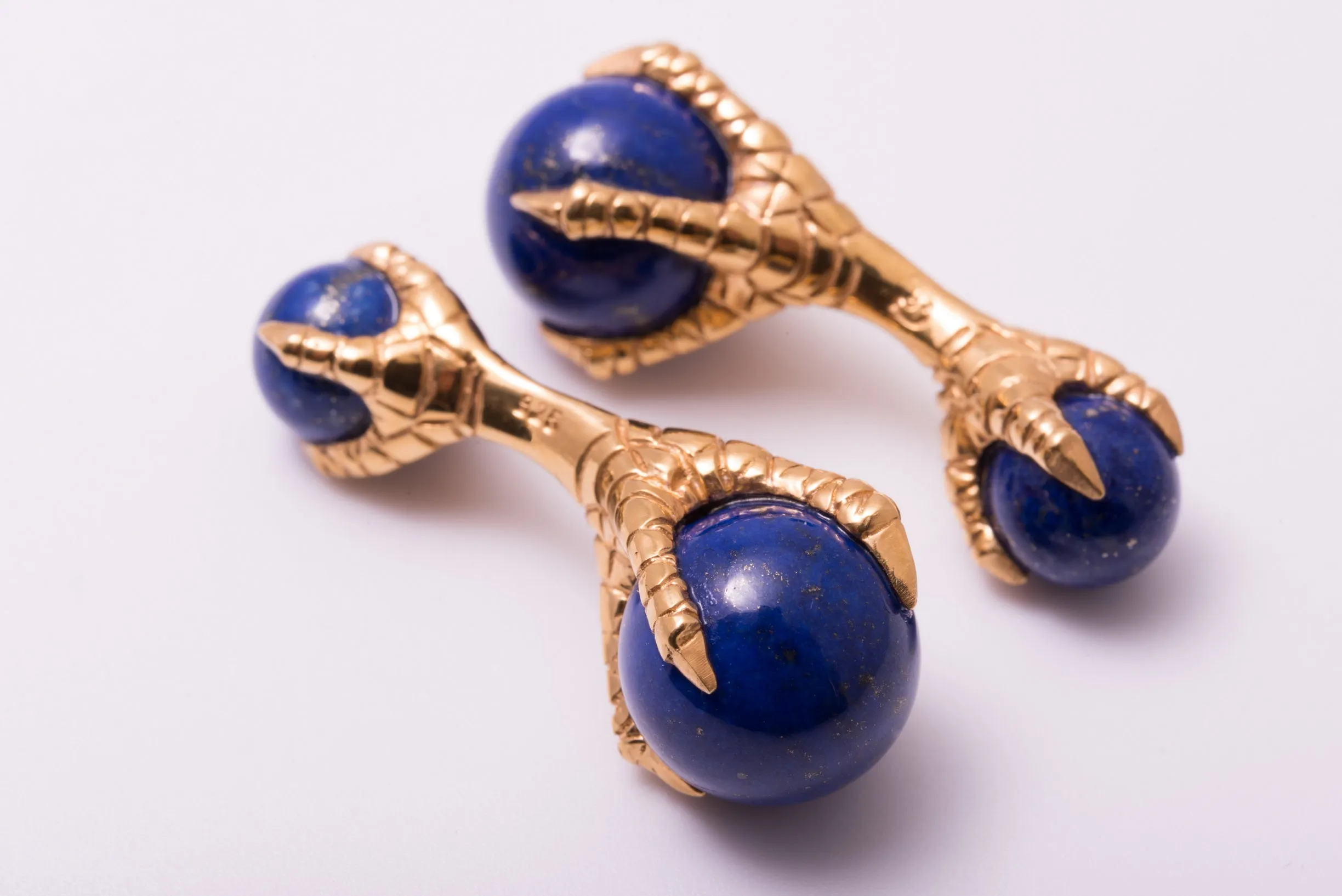 Eagle Claw Lapis Lazuli Gold Cufflinks