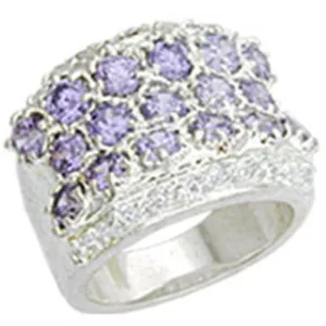 Elegant Light Amethyst CZ Sterling Silver Ring - Refined Sparkle, Luxury Gift, Timeless Design, Special Occasion Ring