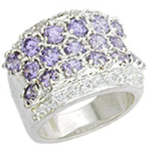 Elegant Light Amethyst CZ Sterling Silver Ring - Refined Sparkle, Luxury Gift, Timeless Design, Special Occasion Ring