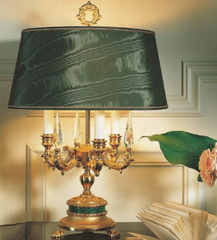 Elegant Shaded Gold Plated Table Lamp