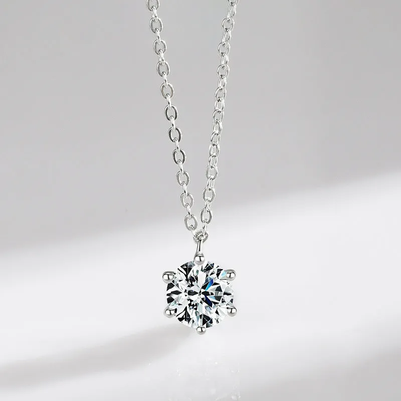 Everyday Genie Sterling Silver Necklace with Sparkling Zircon - Fashionable and Elegant