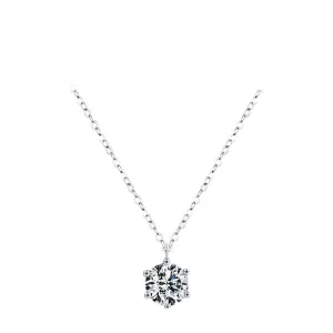 Everyday Genie Sterling Silver Necklace with Sparkling Zircon - Fashionable and Elegant