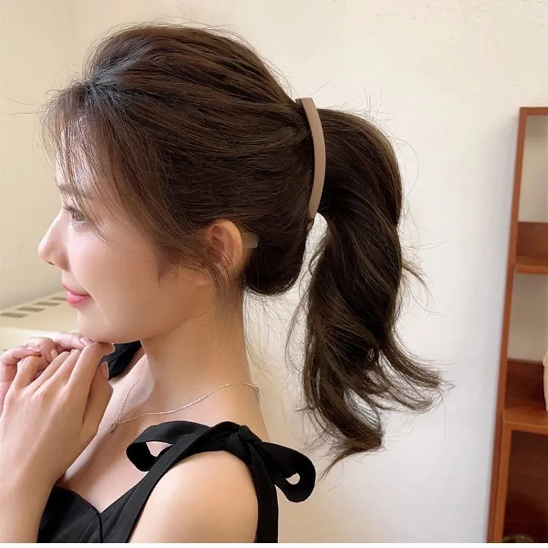 Frosted Banana Clip Vertical Clip Sense Back Head Hairpin Women's   Hairpin Seamless Ponda Tail Clip Headwear