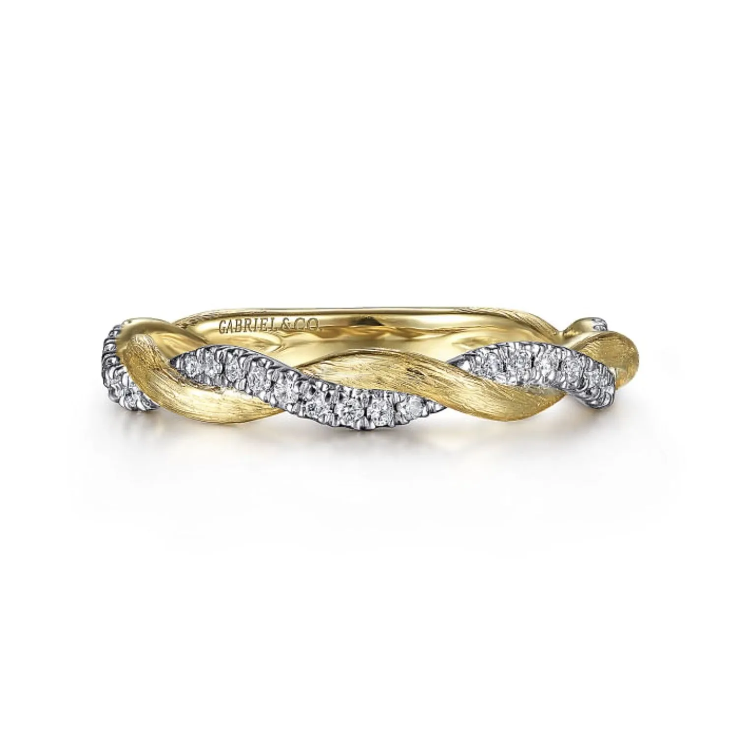 Gabriel & Co. Twisted Diamond Stackable Ring