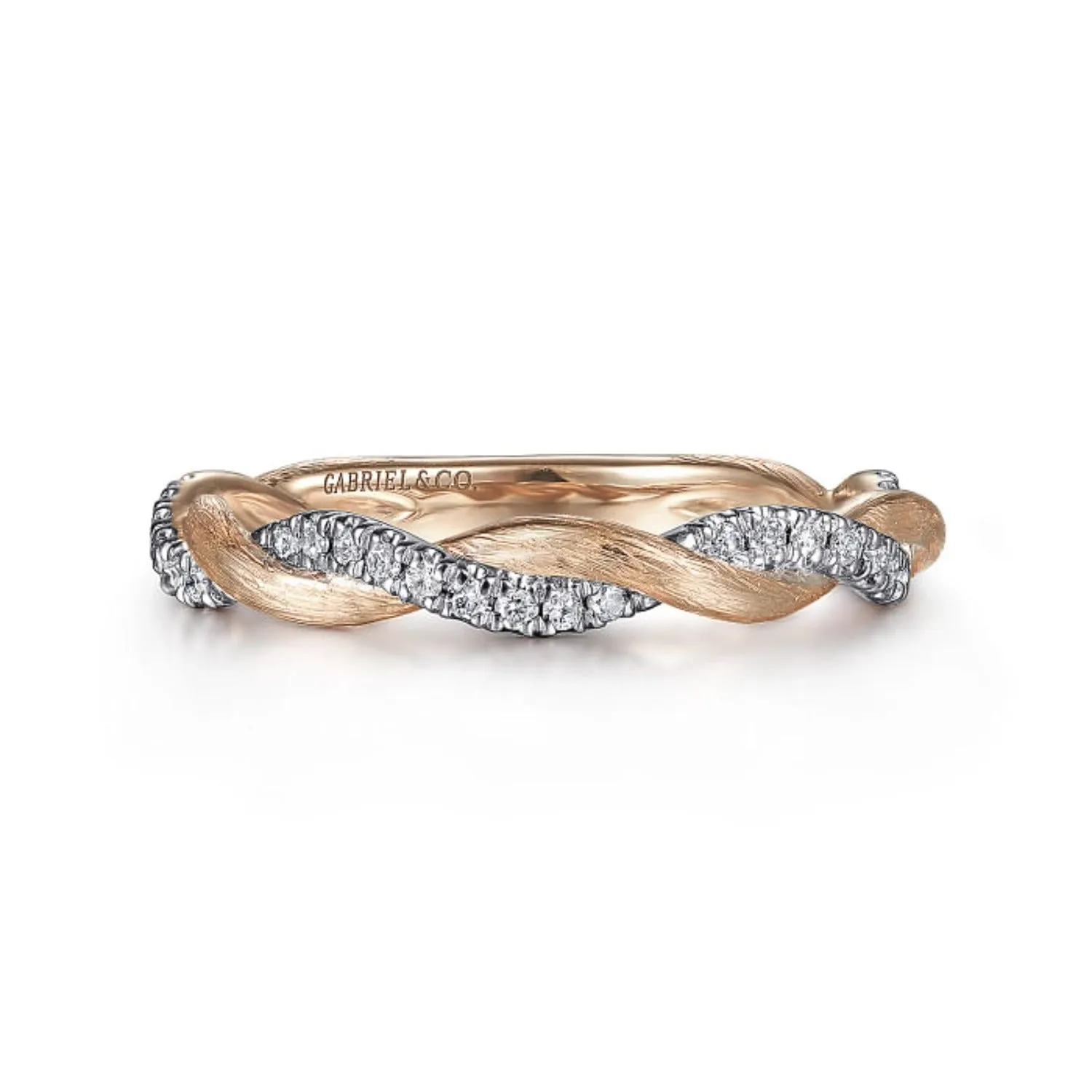 Gabriel & Co. Twisted Diamond Stackable Ring