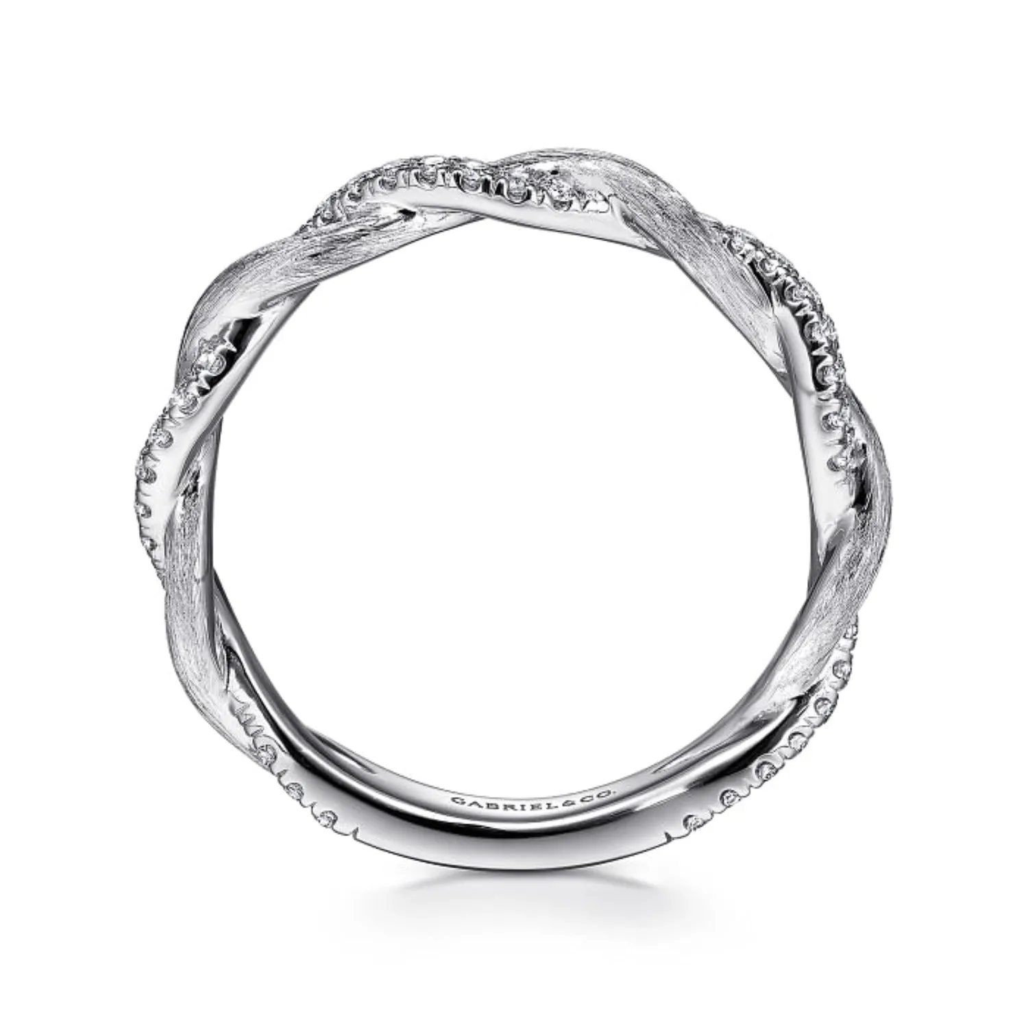 Gabriel & Co. Twisted Diamond Stackable Ring