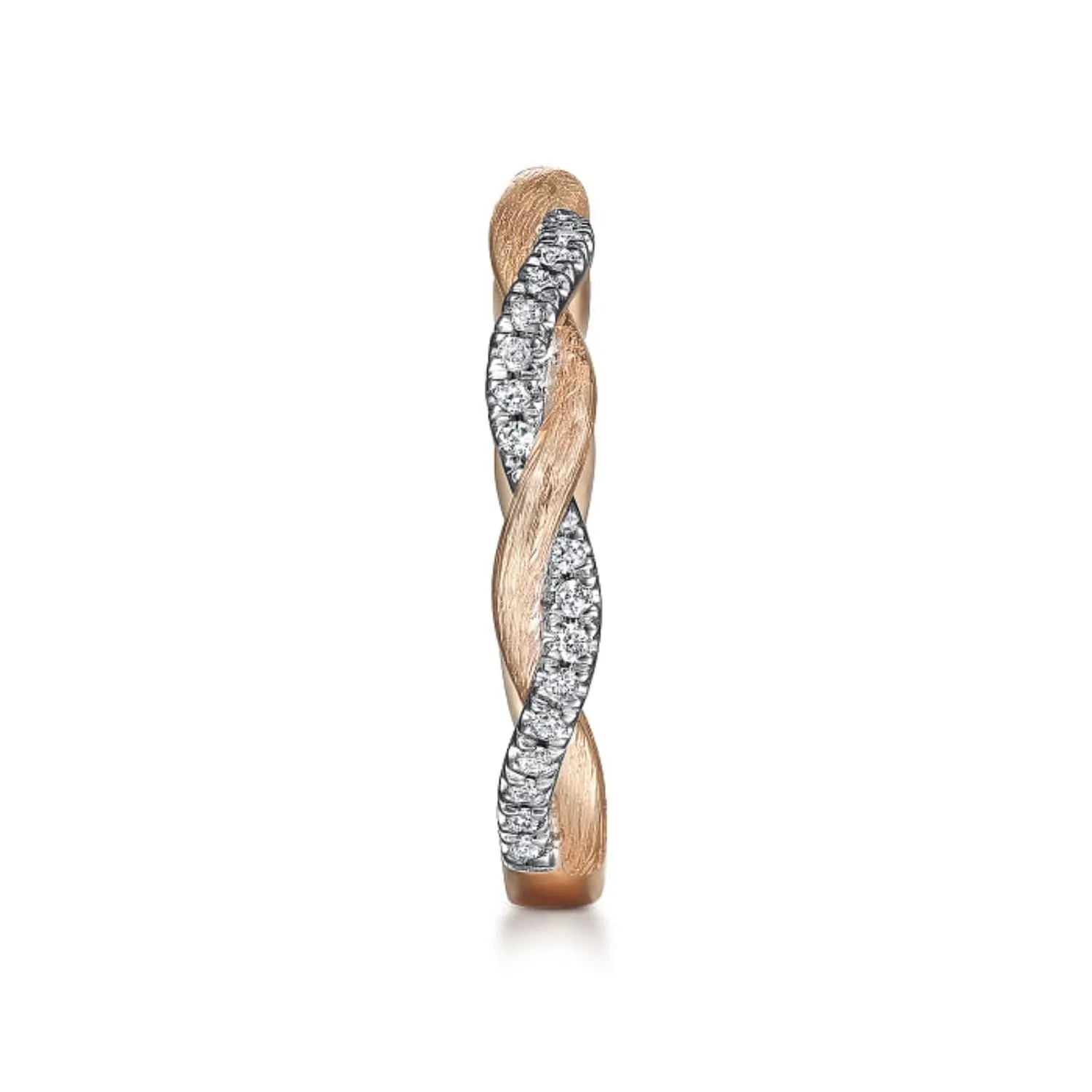 Gabriel & Co. Twisted Diamond Stackable Ring