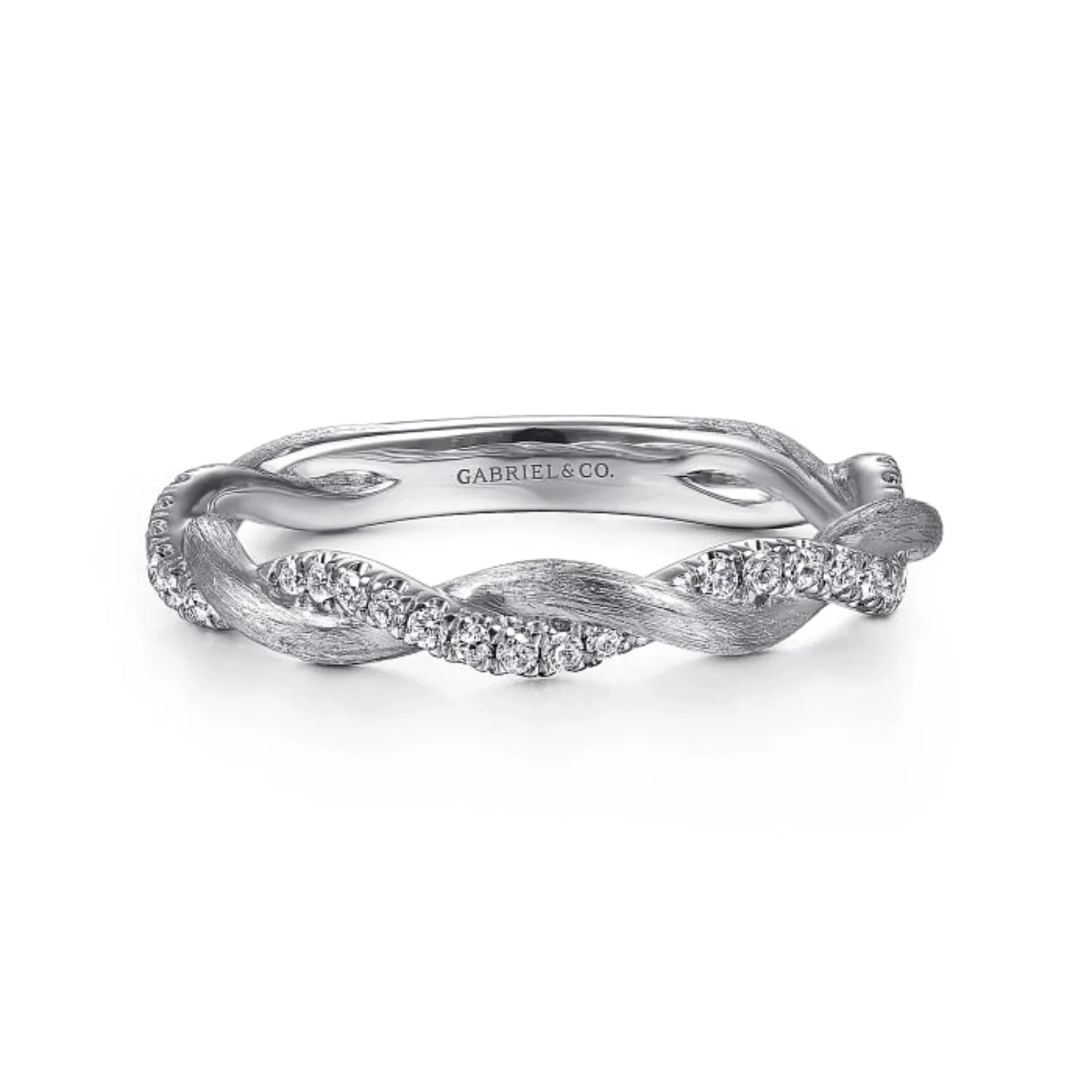 Gabriel & Co. Twisted Diamond Stackable Ring