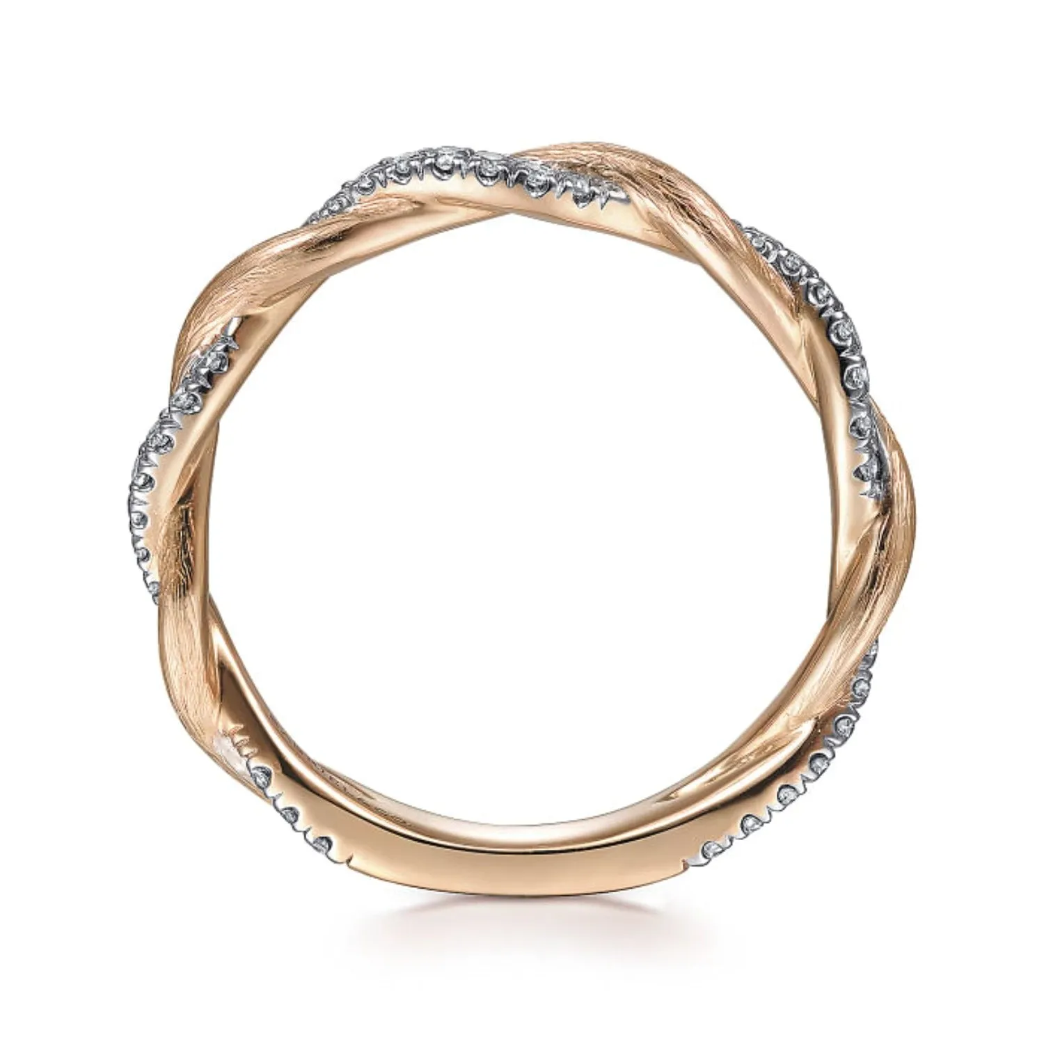 Gabriel & Co. Twisted Diamond Stackable Ring