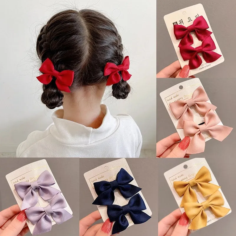 Girls' Bow Hairpin Hairpin Black Cute Broken Hairpin Children's Clip Simple Hair Accessories Hair Accessories