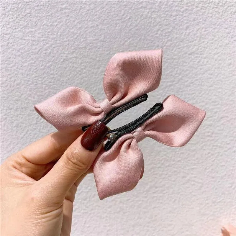 Girls' Bow Hairpin Hairpin Black Cute Broken Hairpin Children's Clip Simple Hair Accessories Hair Accessories