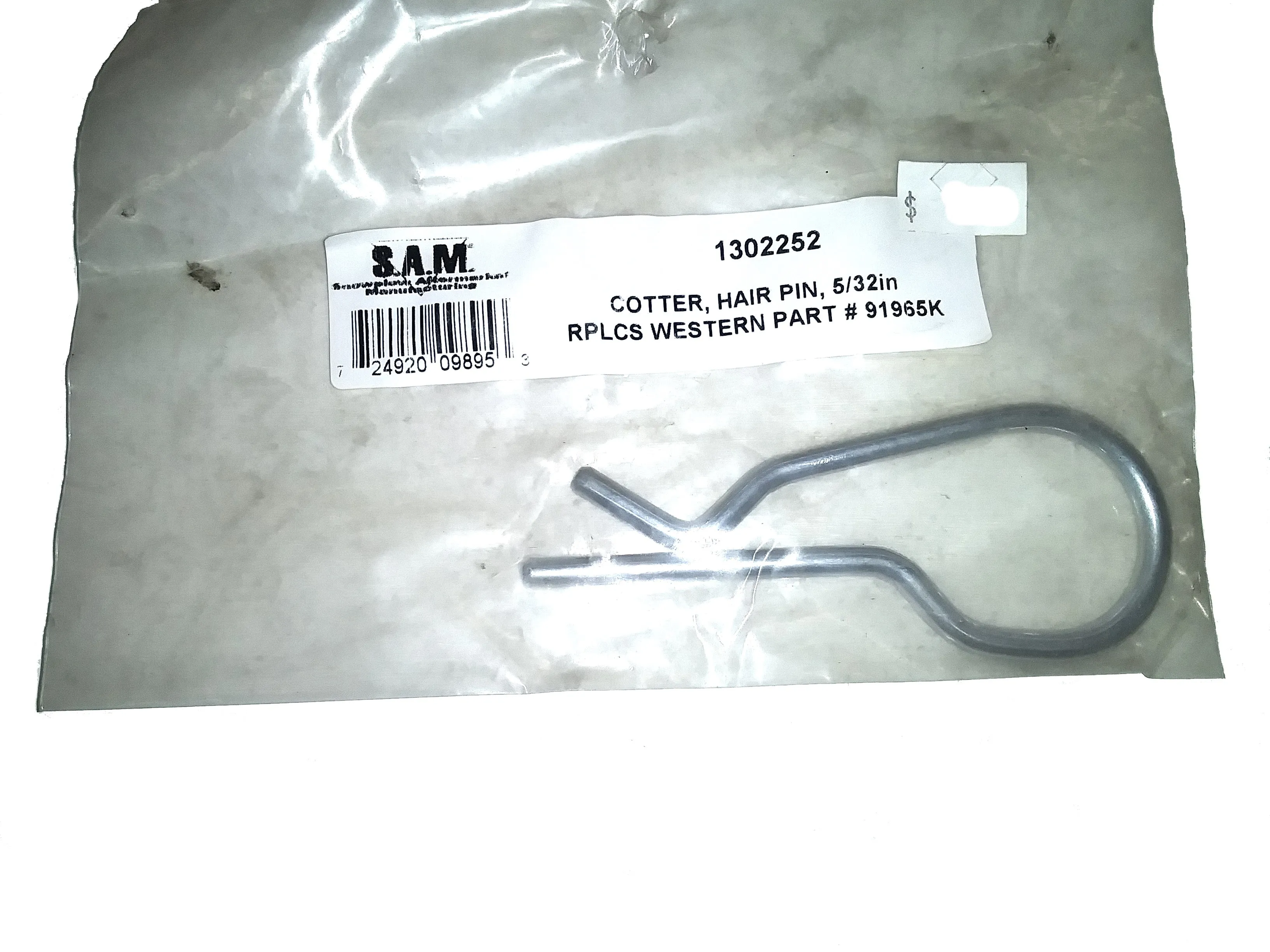 Hairpin Cotter 5/32" x 3 3/4", 91965K, 1302252