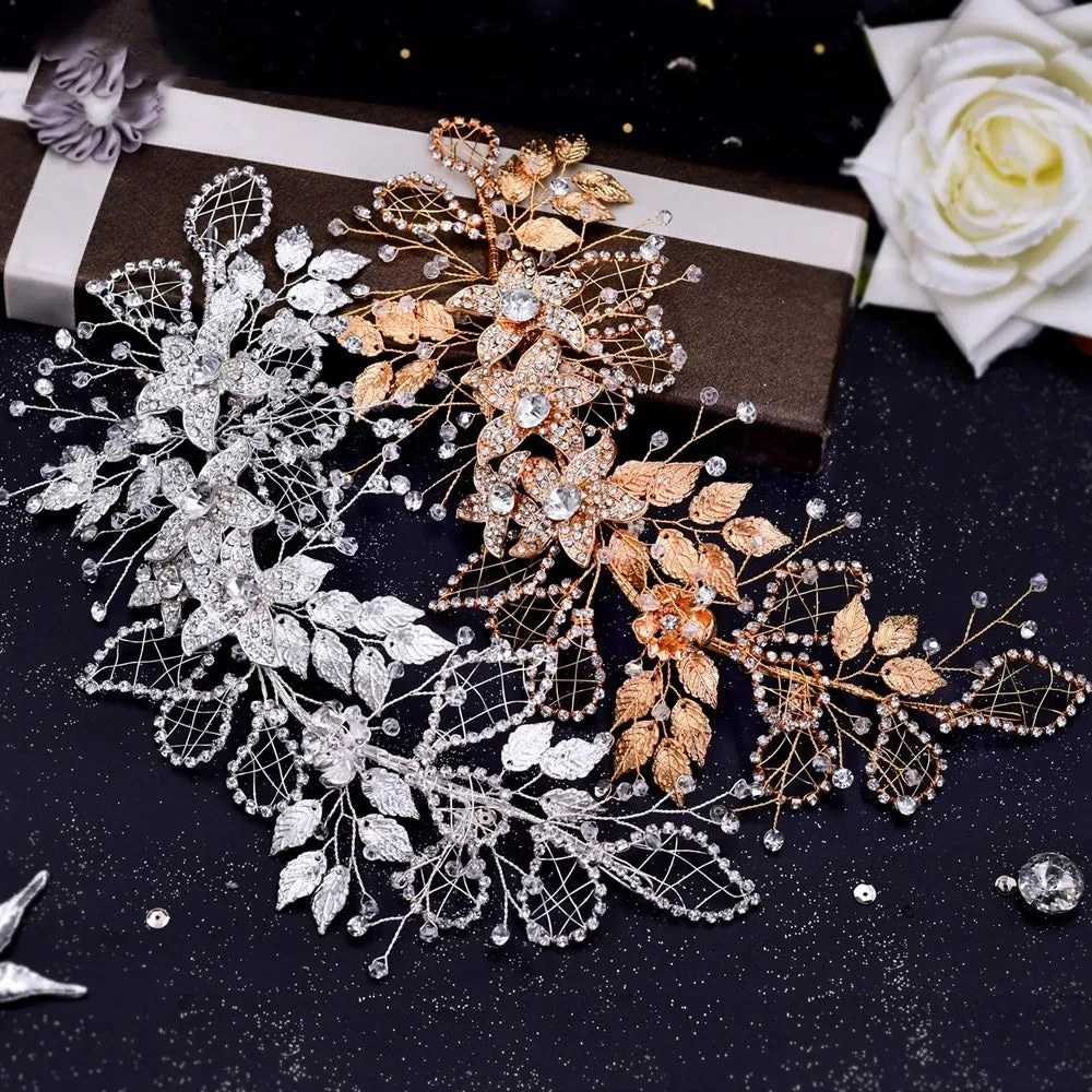 Handmade Rhinestone Bridal Headband for Women