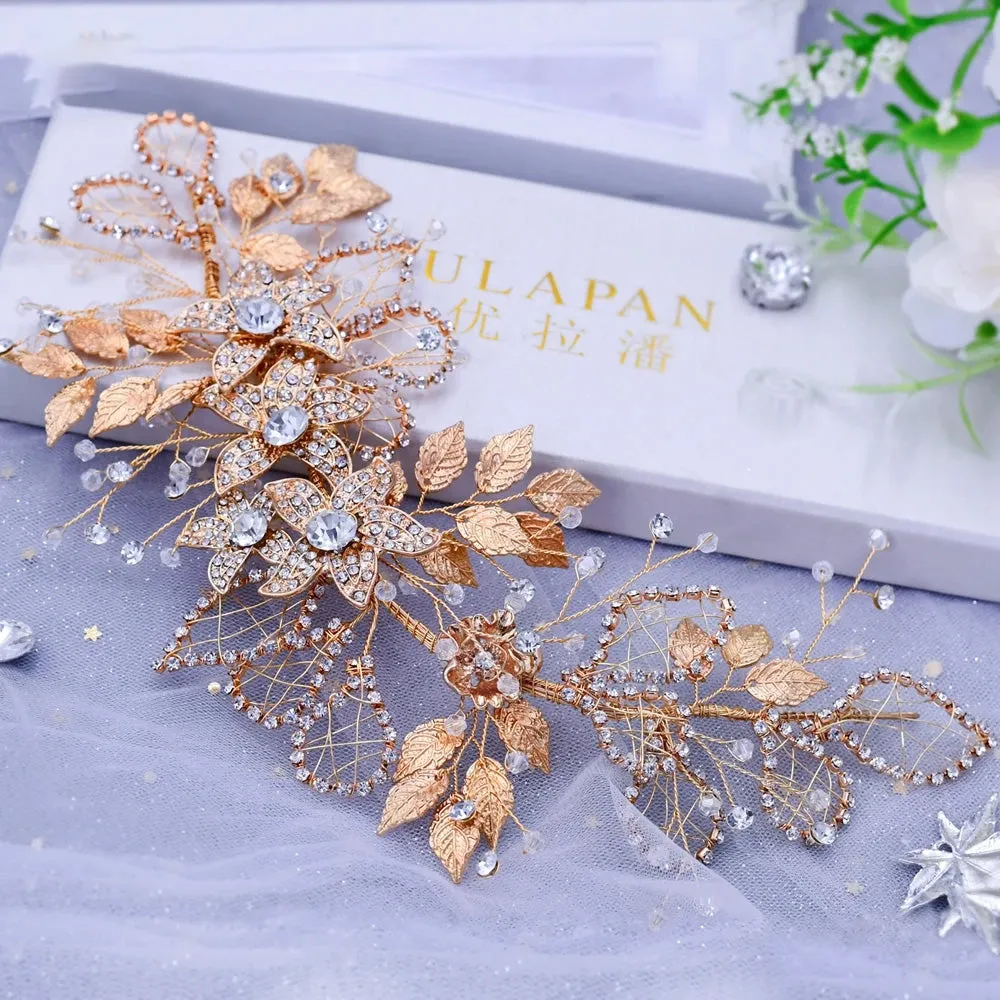 Handmade Rhinestone Bridal Headband for Women