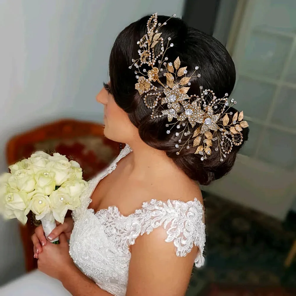 Handmade Rhinestone Bridal Headband for Women