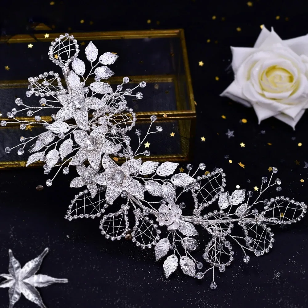 Handmade Rhinestone Bridal Headband for Women