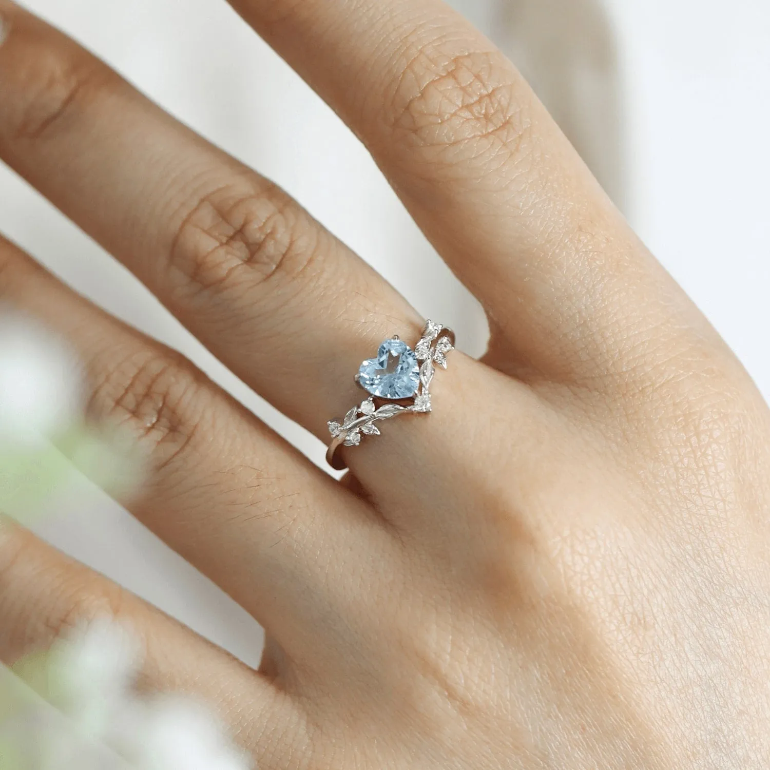 Heart’s Desire Aquamarine Ring©