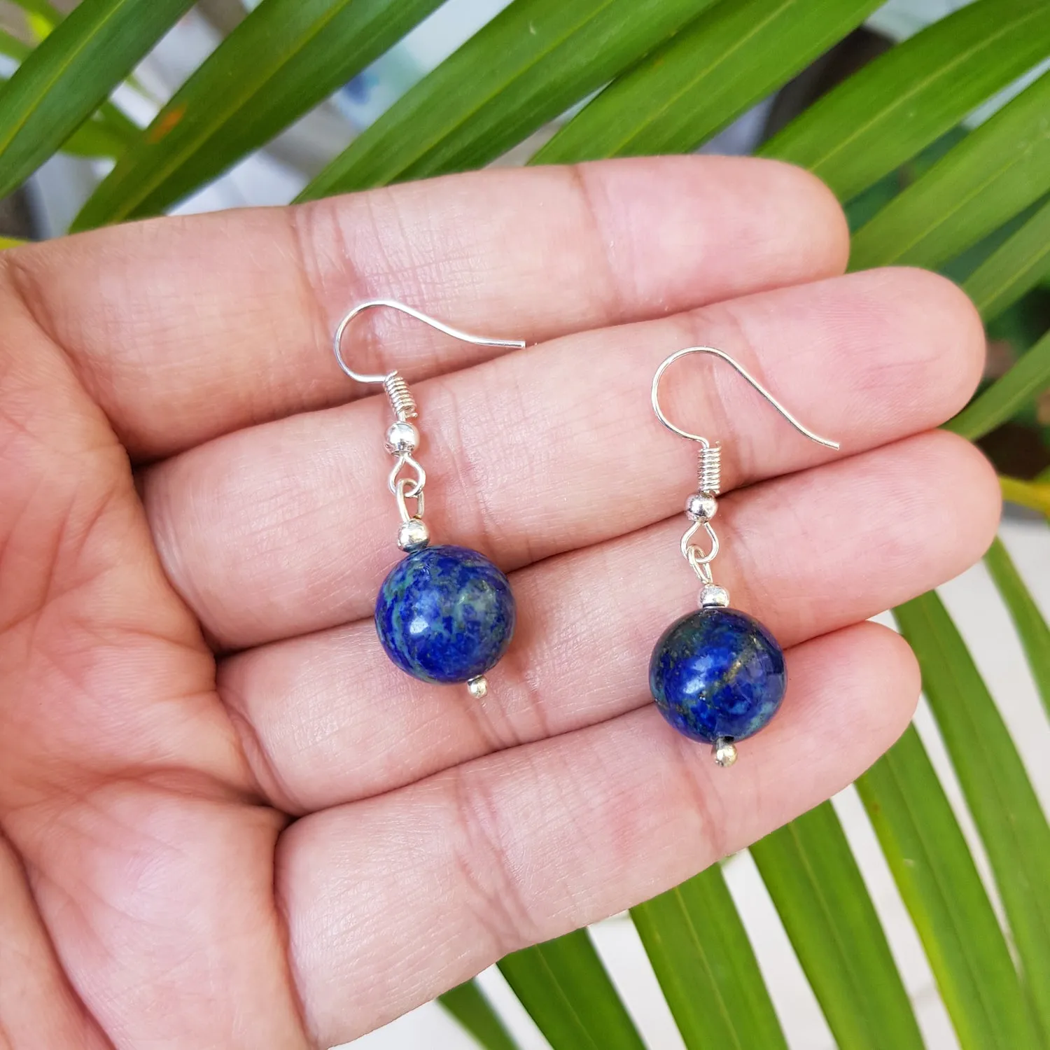 Imeora Lapis 12mm Natural Stone Earrings