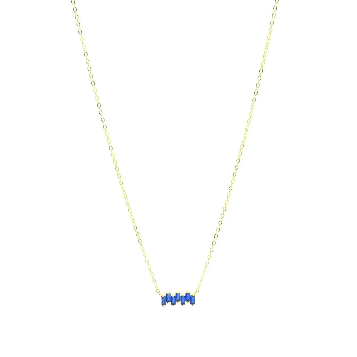 Irregular Baguette Necklace .925 Sterling Silver Zircon Luxury Dainty Necklaces