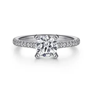 Joanna - 14K White Gold Round Diamond Engagement Ring