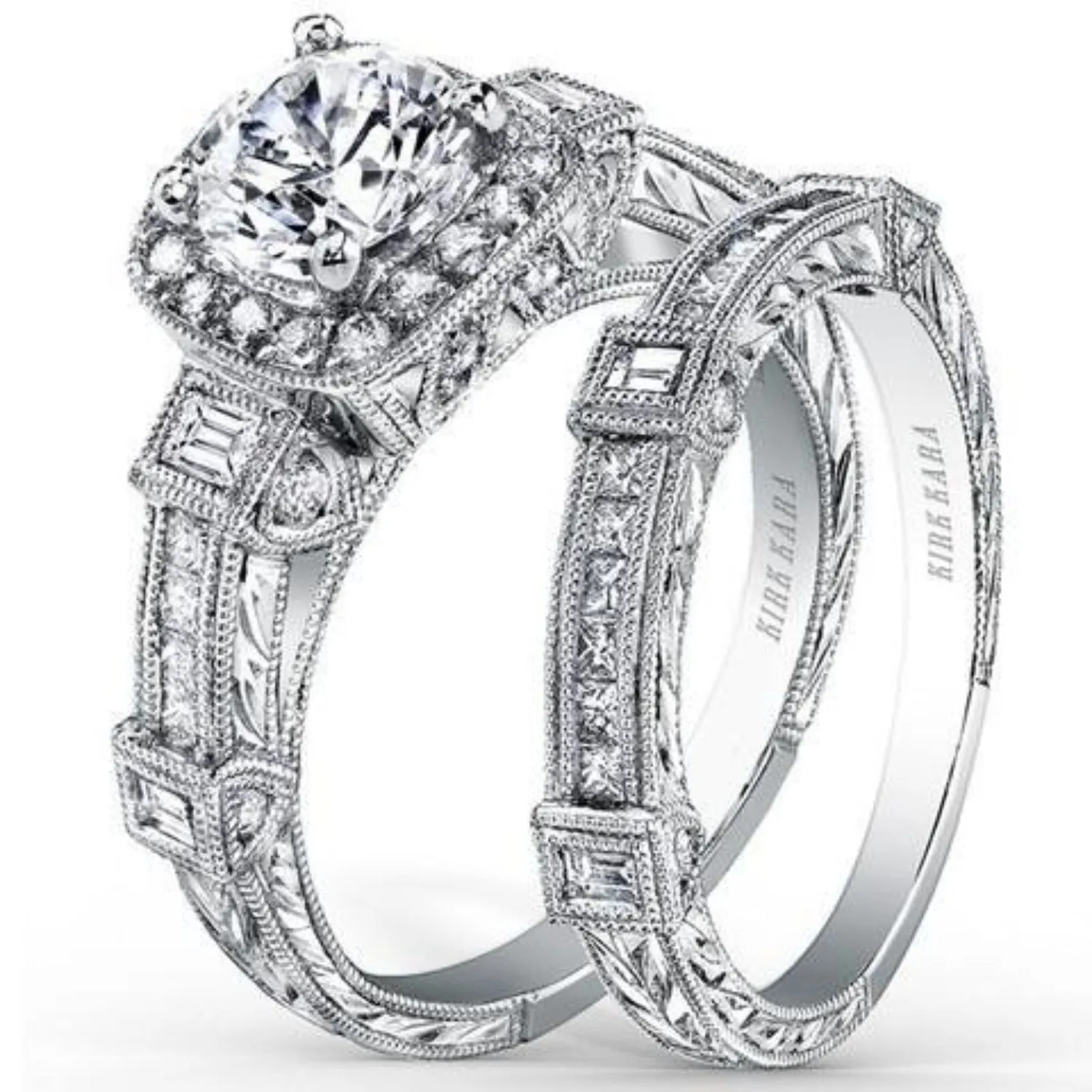 Kirk Kara "Carmella" Bezel Set Diamond Wedding Band