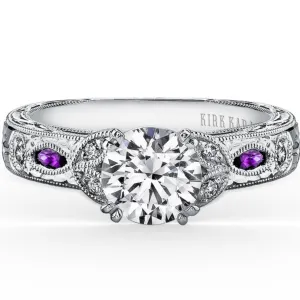 Kirk Kara "Dahlia" Marquise-Cut Vintage Amethyst Diamond Engagement Ring