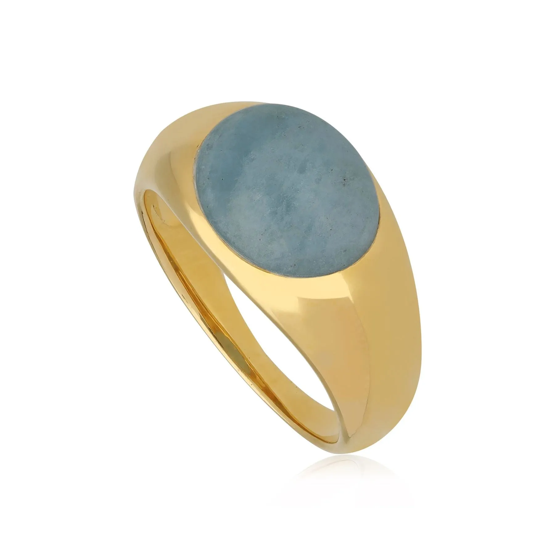 Kosmos Aquamarin Cocktail Ring in Vergoldetem 925 Sterling Silber