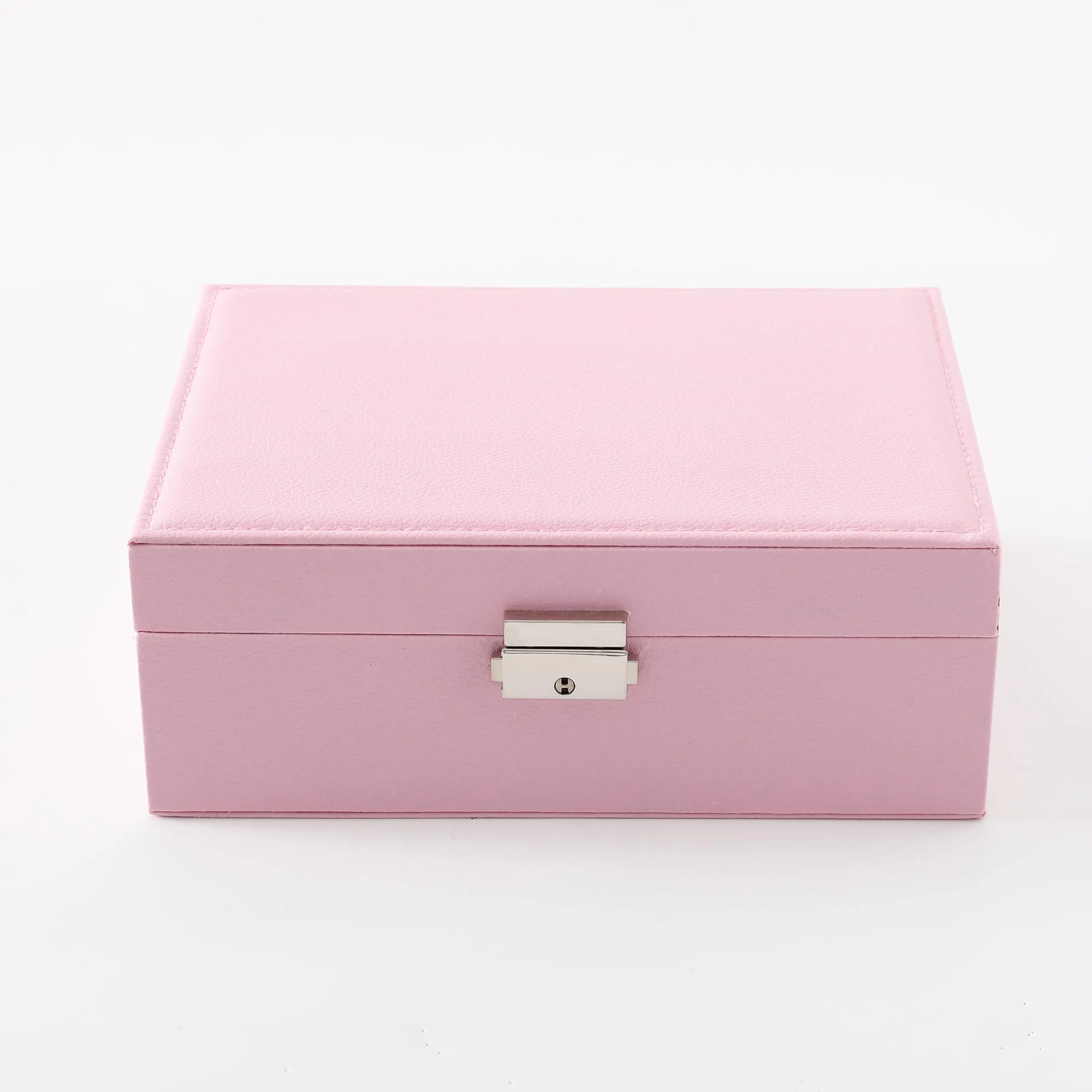 Kuber Industries Pack of 2 Mini Jewelry Box | Travel Jewellery Organizer Storage Box | Portable Case for Rings Earrings| Portable Jewelry Organizer | Proposal Gifts for Women Girl |YXX-026 | Pink