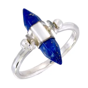 LAPIS LAZULI SWIVEL RING - SILVER