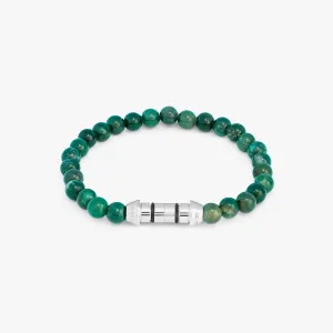 Lucky Me Beaded Bracelet With Green Moss Agate