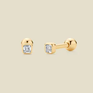 March Birthstone Stud Earrings