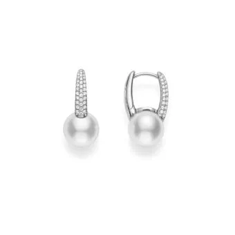 Mikimoto Classic Elegance Akoya Cultured Pearl Earring with Diamond