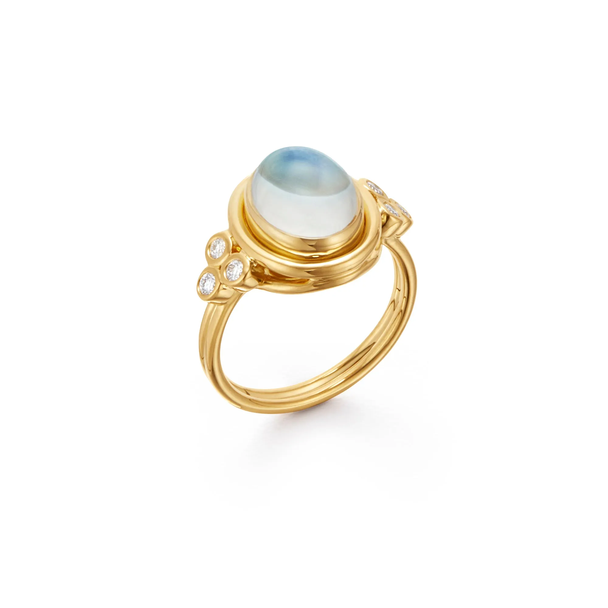 Moonstone & Diamond Ring