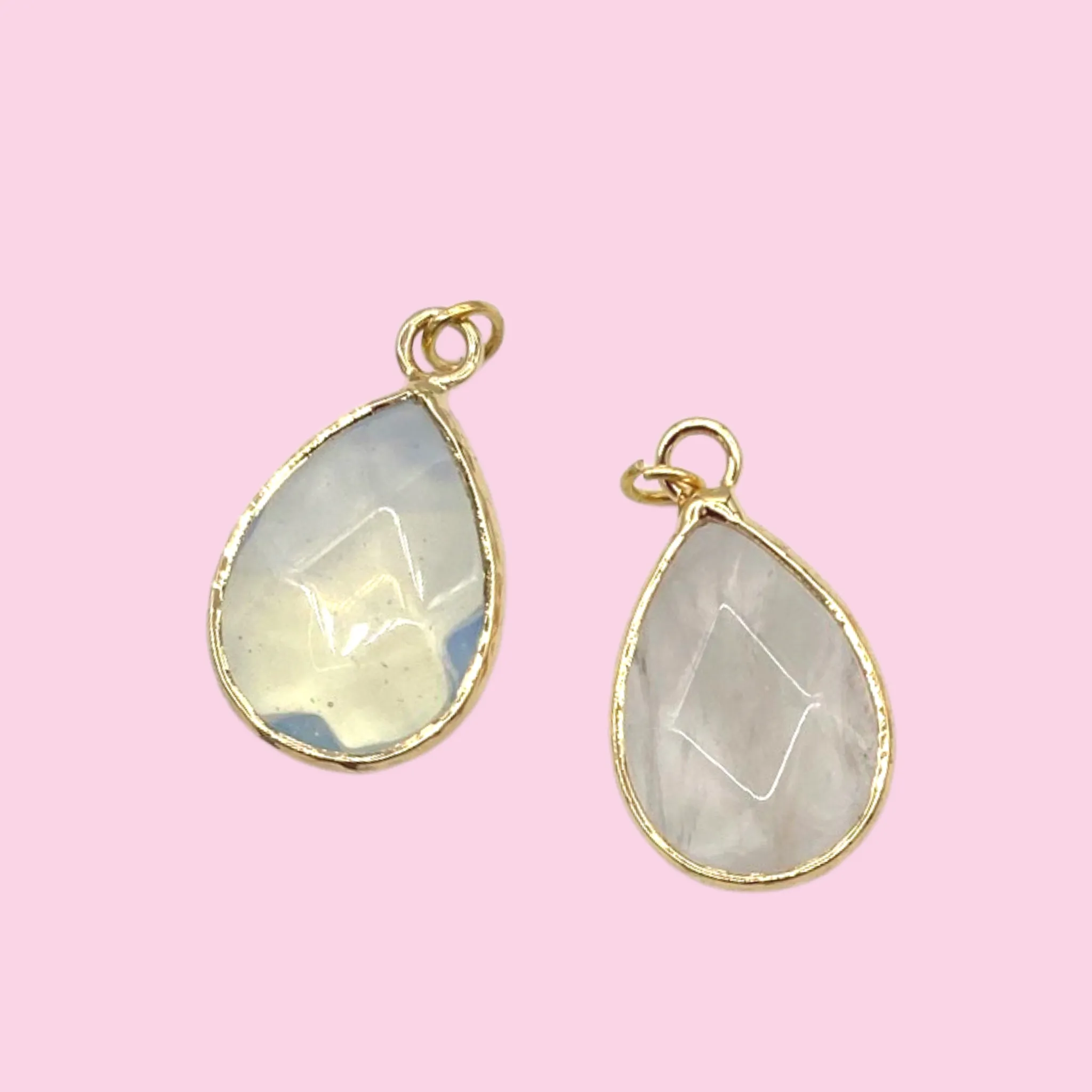 Moonstone Crystal Drop Charm