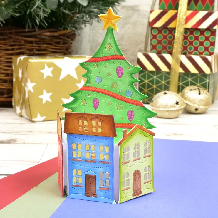 Moonstone Dies - Pop-Up Christmas Tree Card