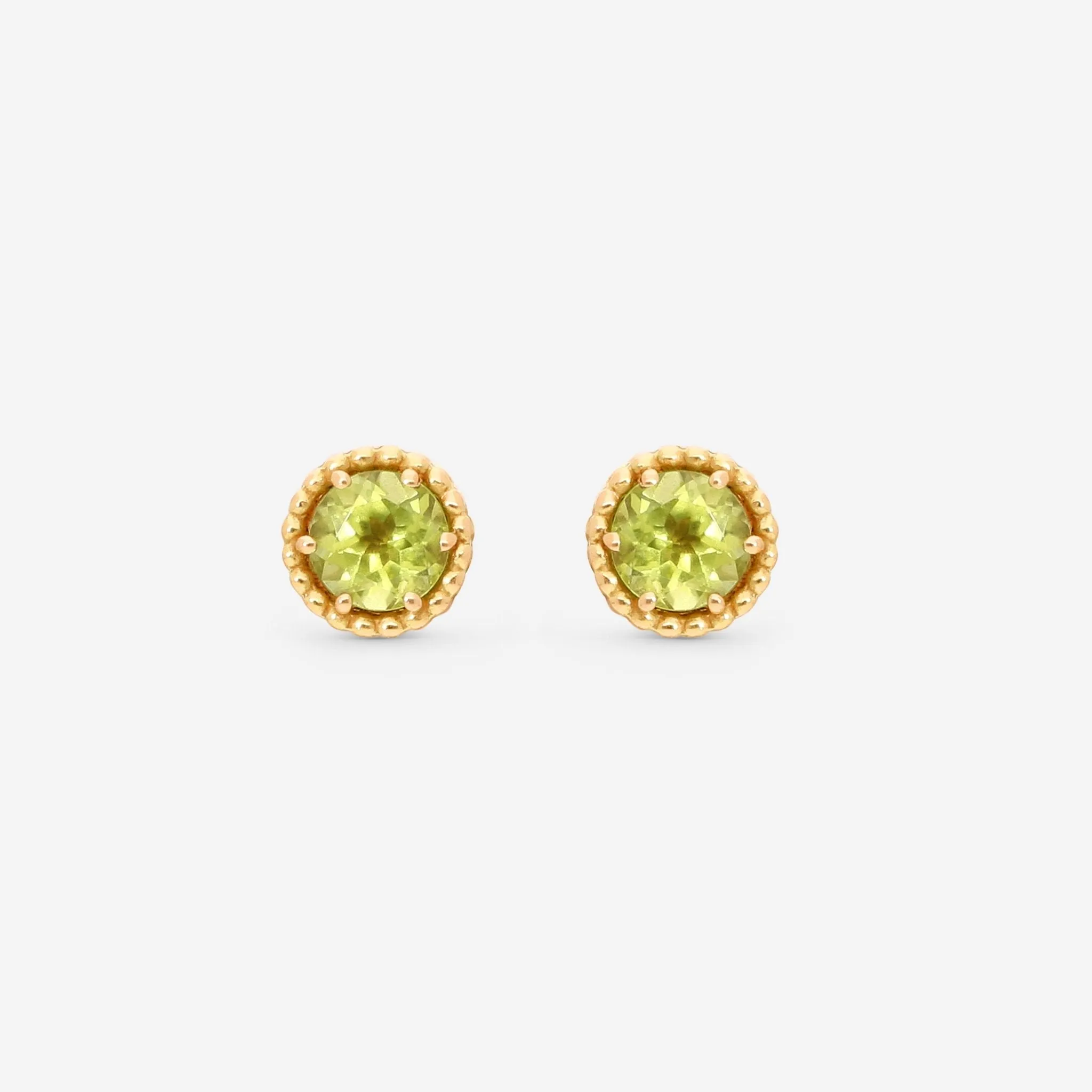 Nanis Notre Dame 18K Yellow Gold Peridot Stud Earrings OA27-560