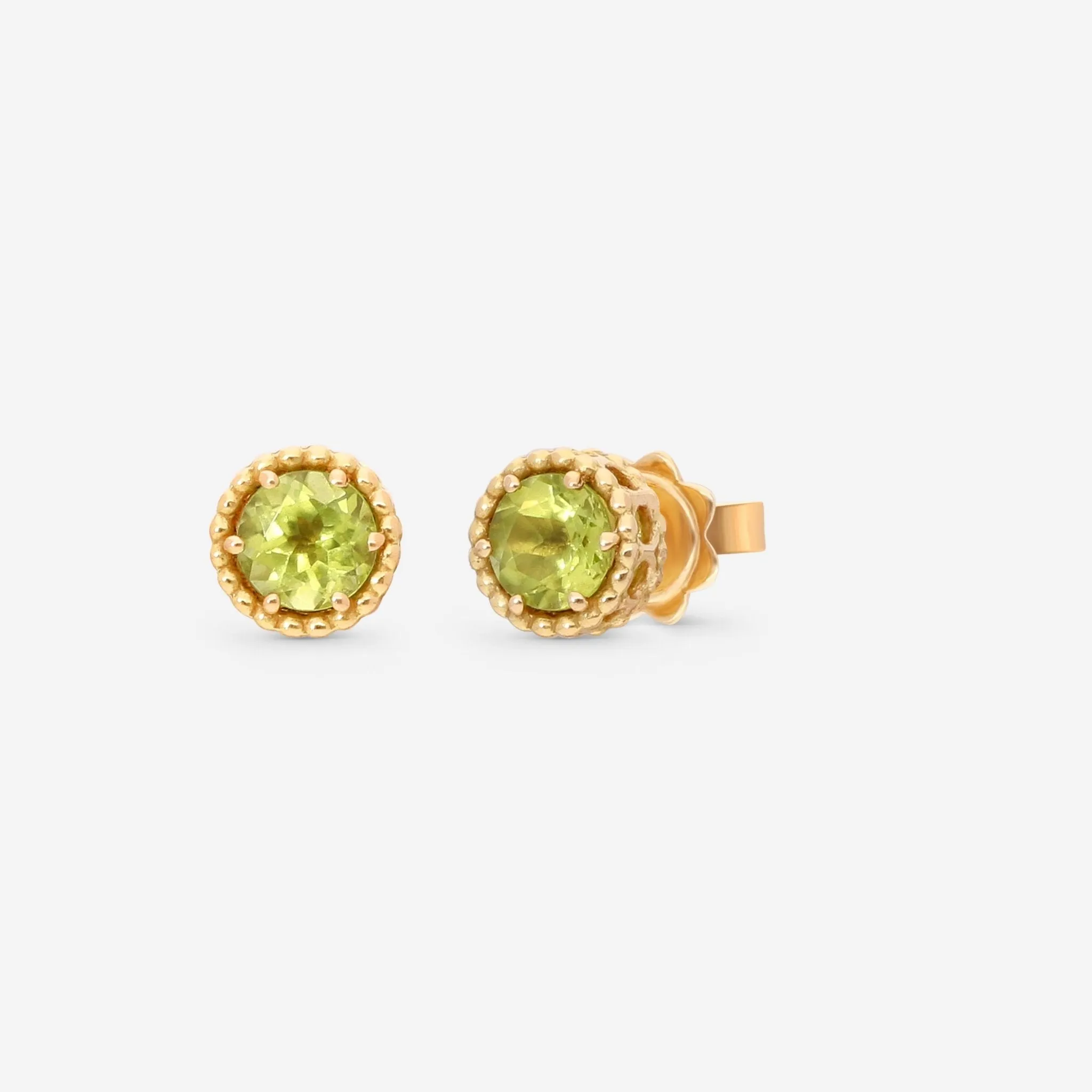 Nanis Notre Dame 18K Yellow Gold Peridot Stud Earrings OA27-560