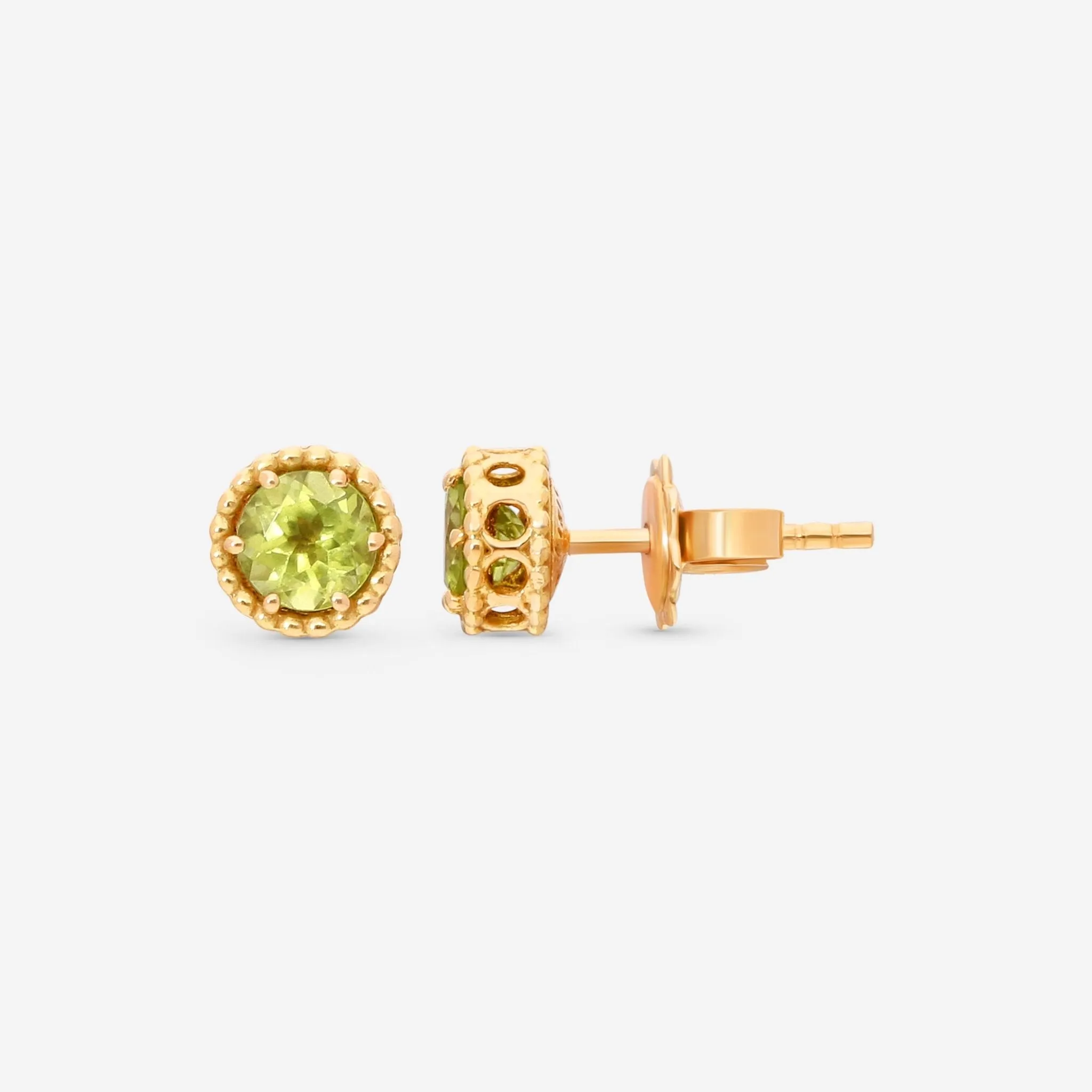 Nanis Notre Dame 18K Yellow Gold Peridot Stud Earrings OA27-560