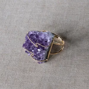 Napkin Holder Wire Wrapped Amethyst