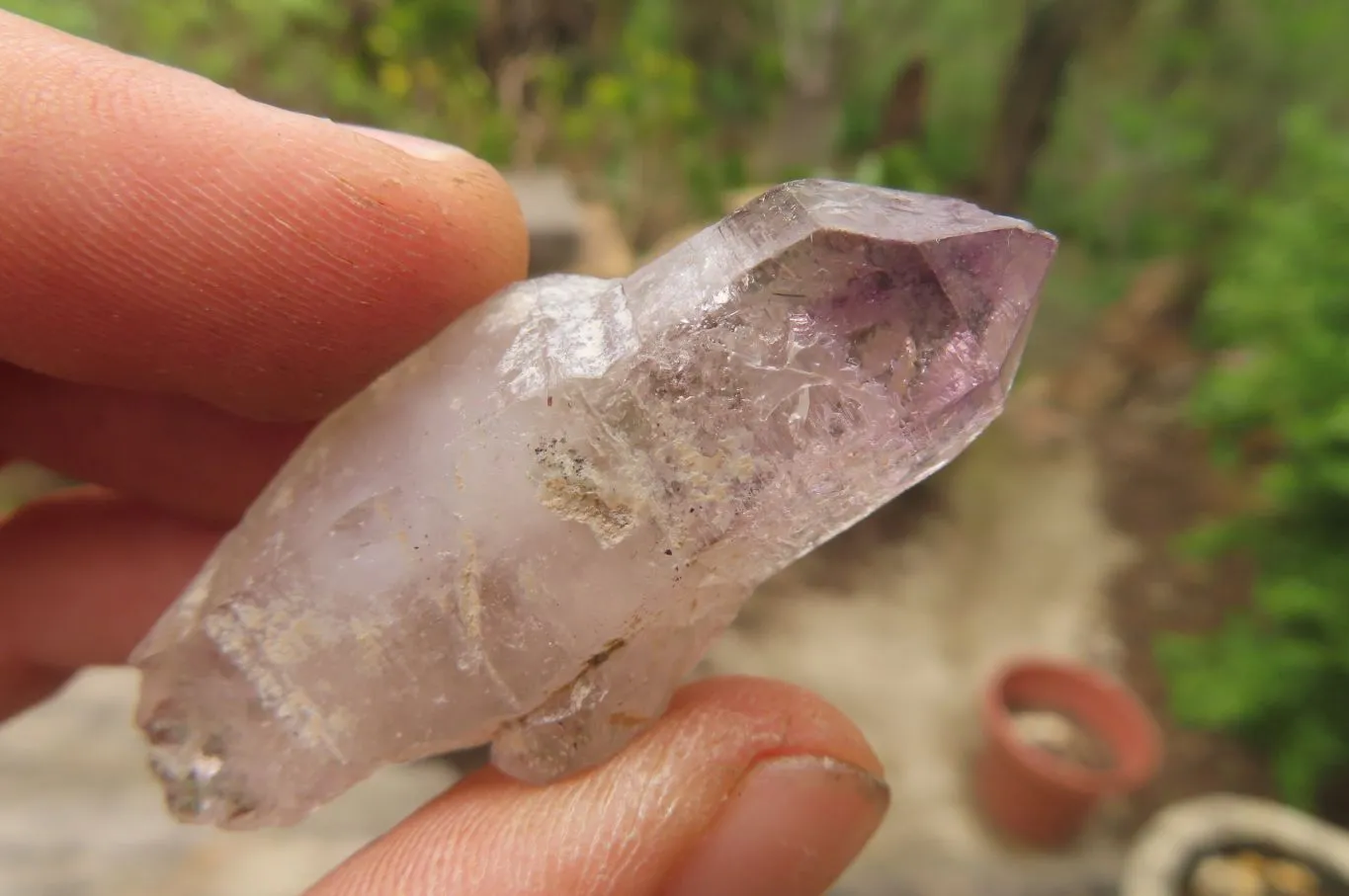 Natural Smokey Amethyst Crystals x 25 From Chiredzi, Zimbabwe