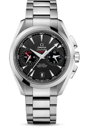 Omega Seamaster Aqua Terra 150 M Co-Axial GMT Chronograph 43 mm Watch - 43 mm Steel Case - Grey Dial - 231.10.43.52.06.001