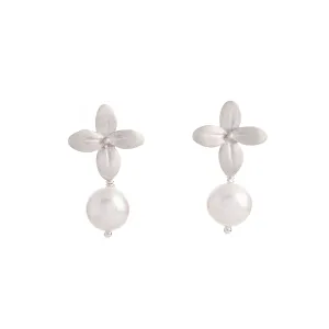 Orange blossom pearl earrings