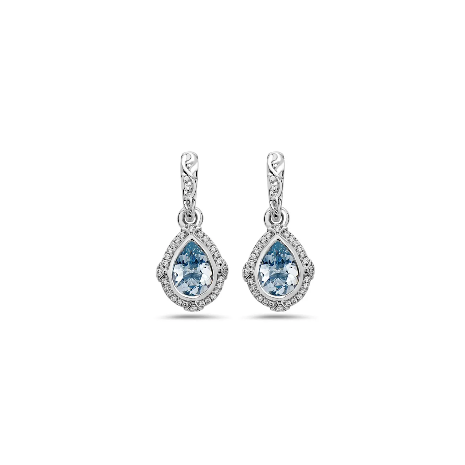 Pastel Diamond Classic Pear Shape Drop Earring